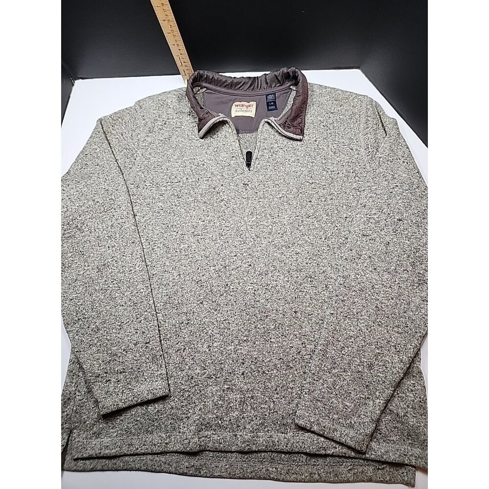 Wrangler Partial Zip Pullover Shirt Men's Sz L Regular Fit Outdoor Large